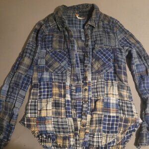 Patchwork flannel jacket